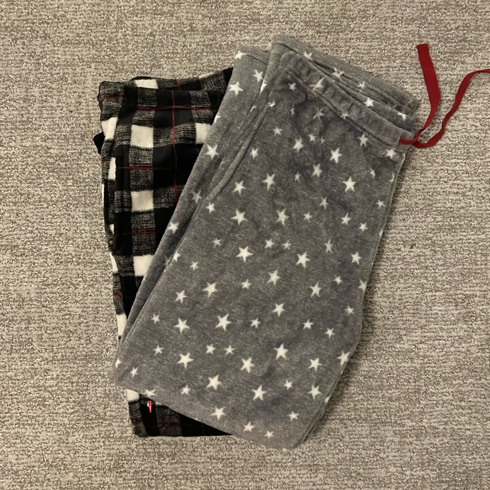 2 Fuzzy Pajama Pants